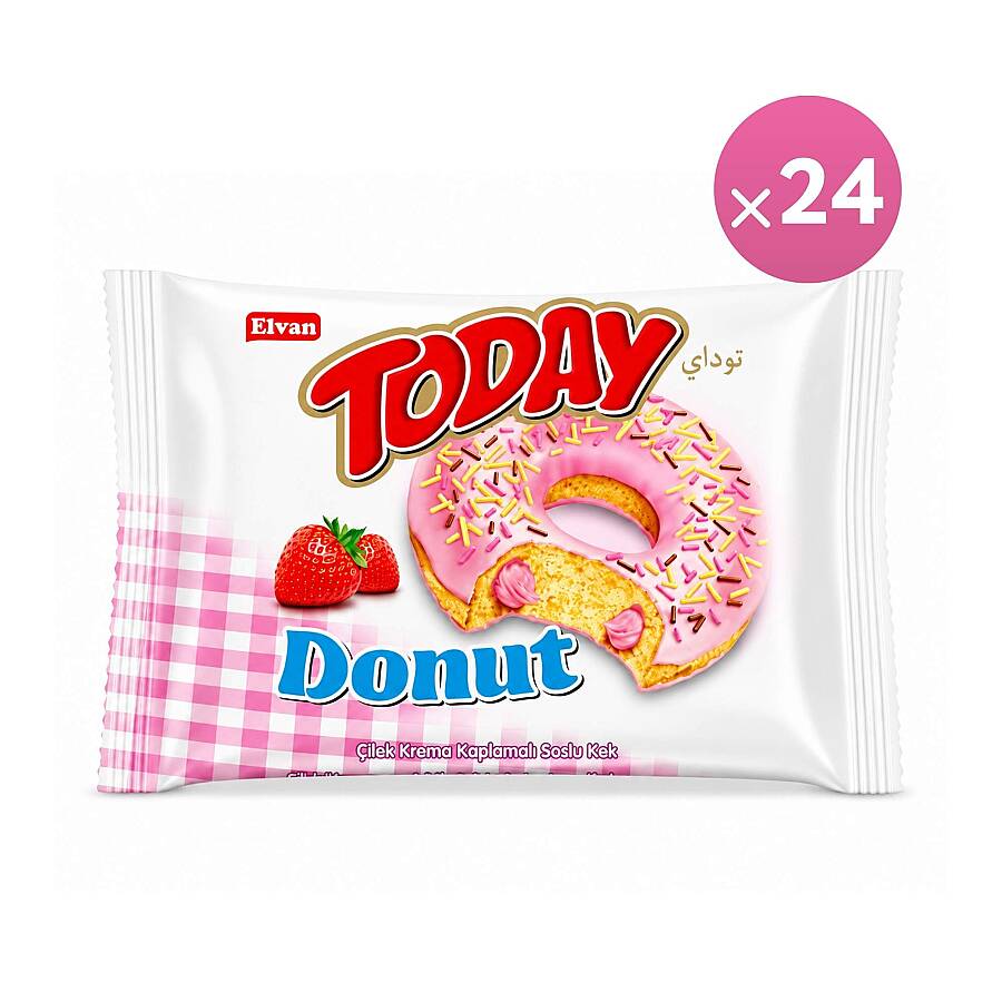 Today Donut Kek Çilekli 35 Gr. 24 Adet (1 Kutu) - 2