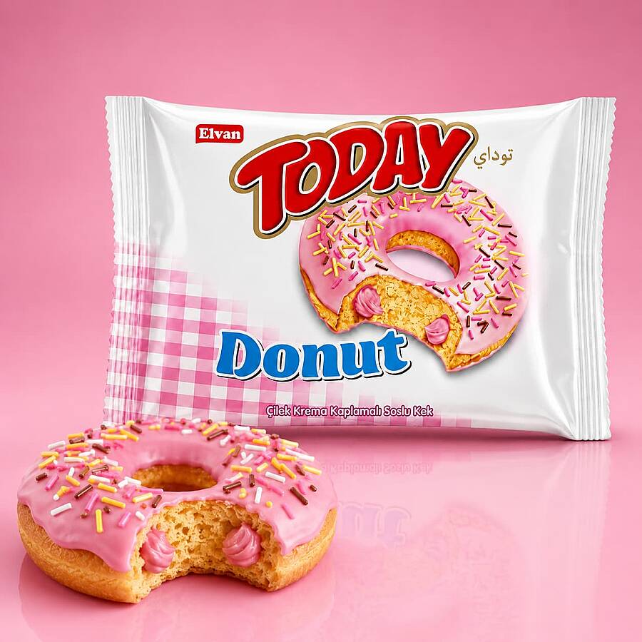 Today Donut Kek Çilekli 35 Gr. 24 Adet (1 Kutu) - 3