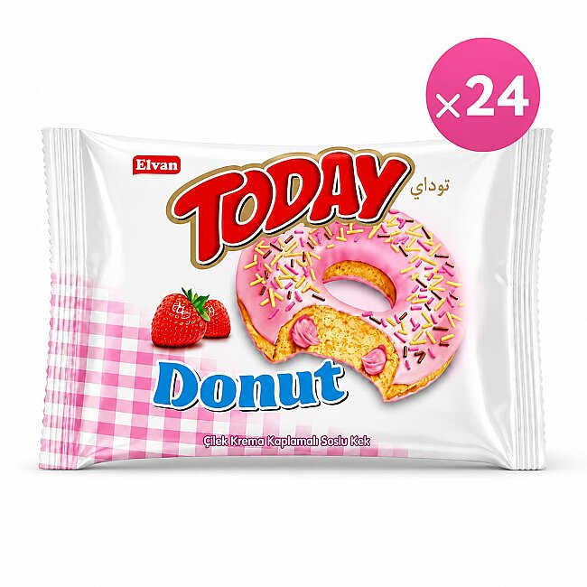 Today Donut Kek Çilekli 35 Gr. 24 Adet (1 Kutu) - 2