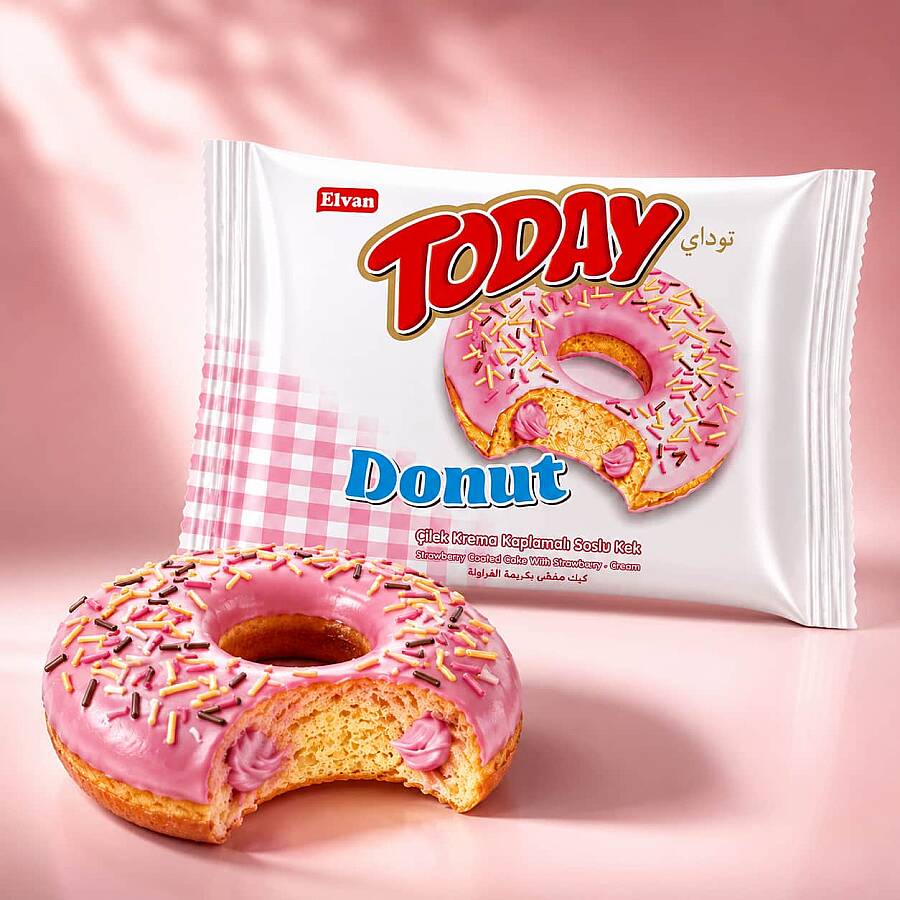 Today Donut Kek Çilekli 35 Gr. (1 Adet) - 2