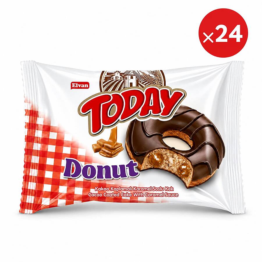 Today Donut Kek Karamelli 35 Gr. 24 Adet (1 Kutu) - 2
