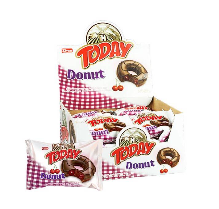 Today Donut Kek Vişneli 35Gr. 24 Adet (1 Kutu) - 1
