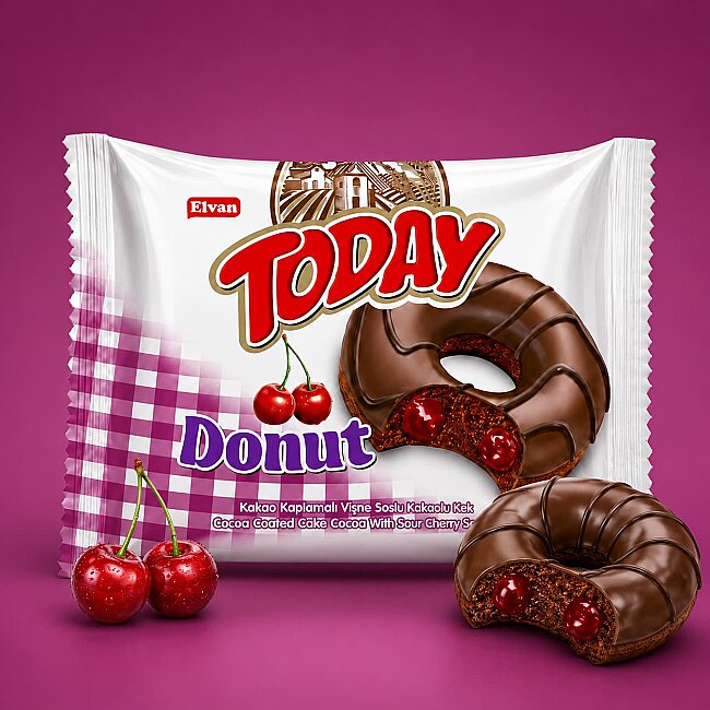 Today Donut Kek Vişneli 35Gr. 24 Adet (1 Kutu) - 3