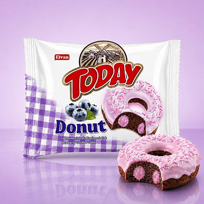 Today Donut Kek Yabanmersinli 35Gr. 24 Adet (1 Kutu) - 3