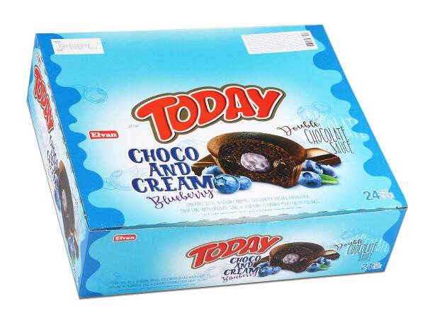 Today Double Choco And Cream Blueberry 50 Gr. 24 Pieces (1 Box) - 4