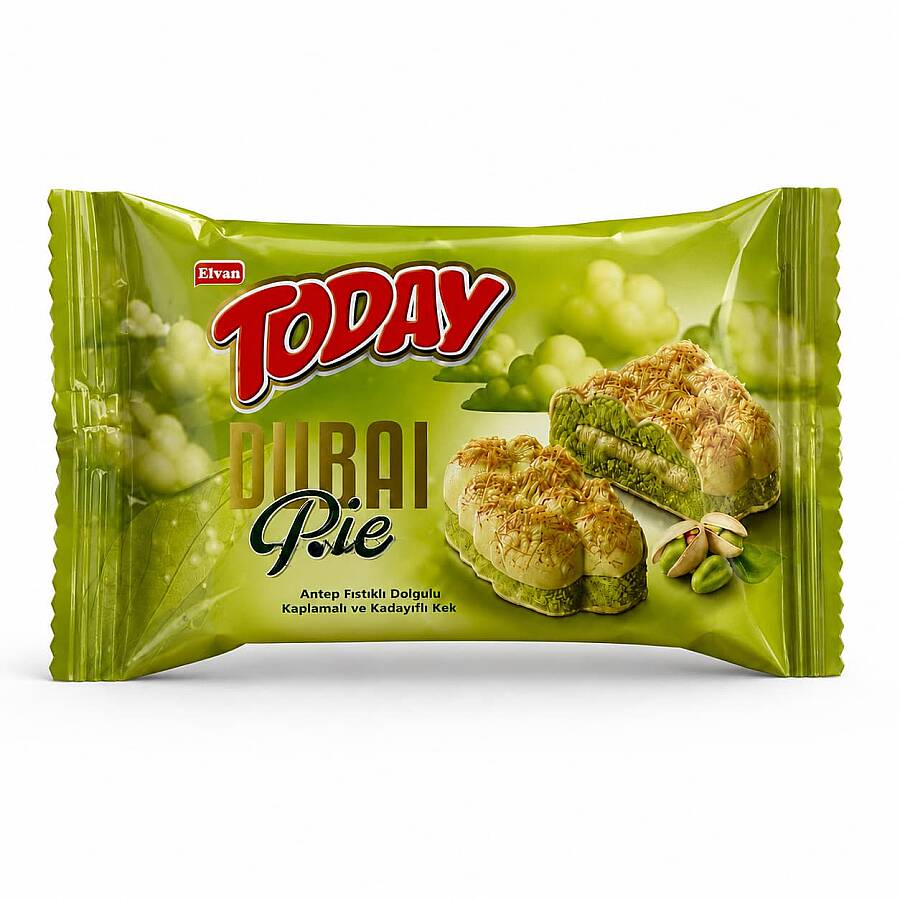 Today Dubai Pie Pistachio and Kadayif Cake 40 Grams, 24 Pieces (1 Box) - 2