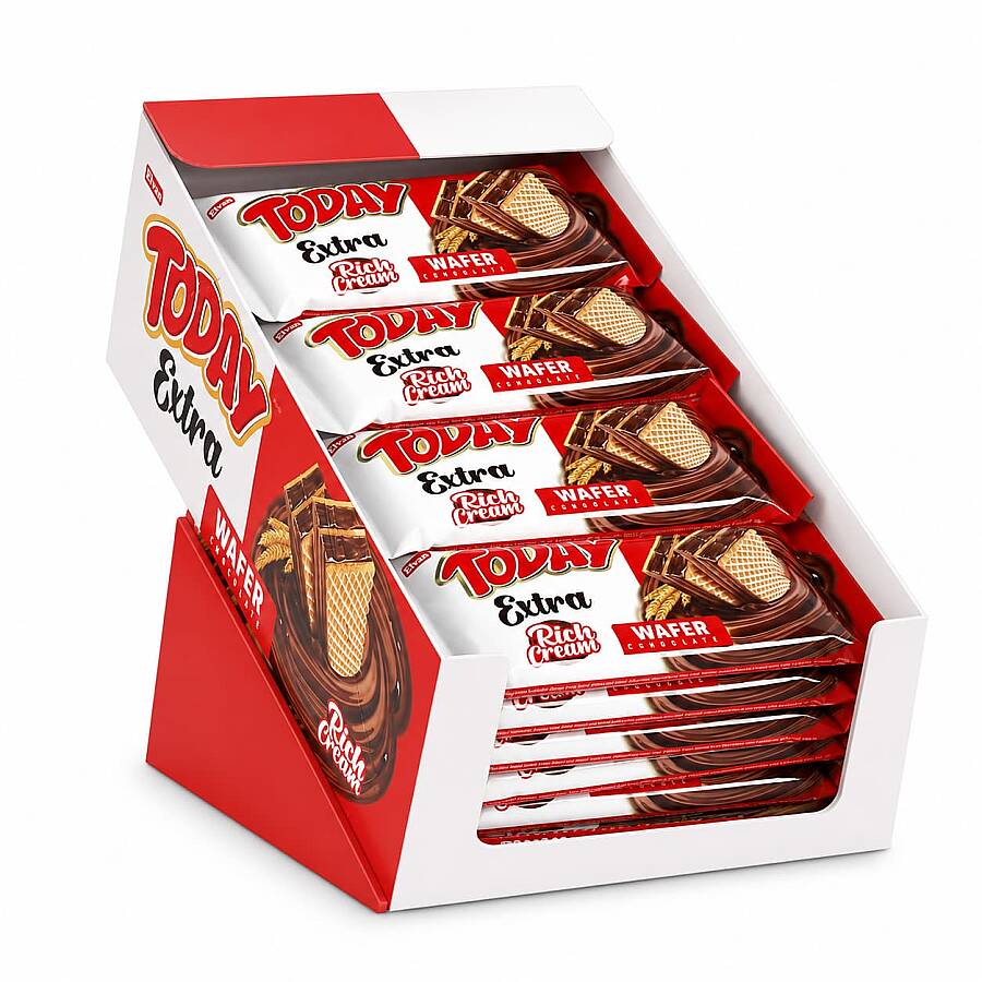 Today Extra Bol Kremalı Çikolatalı Gofret 50Gr. 24 Adet (1 Kutu) - 1
