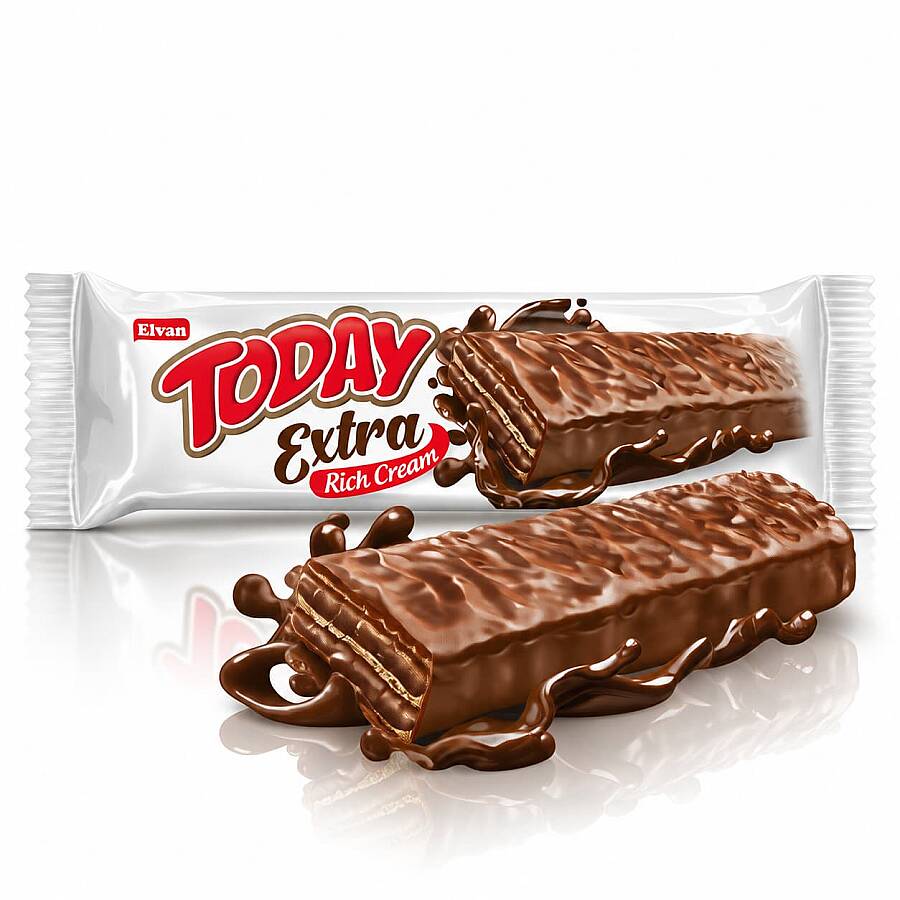 Today Extra Çikolata Kaplamalı Bol Kremalı Fındıklı Gofret 37 GR 24 Adet (1 kutu) - 3