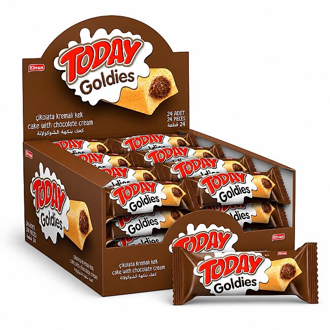 Today Goldies Chocolate Cream 35 Gr. 24 Pieces (1 Box) - 1