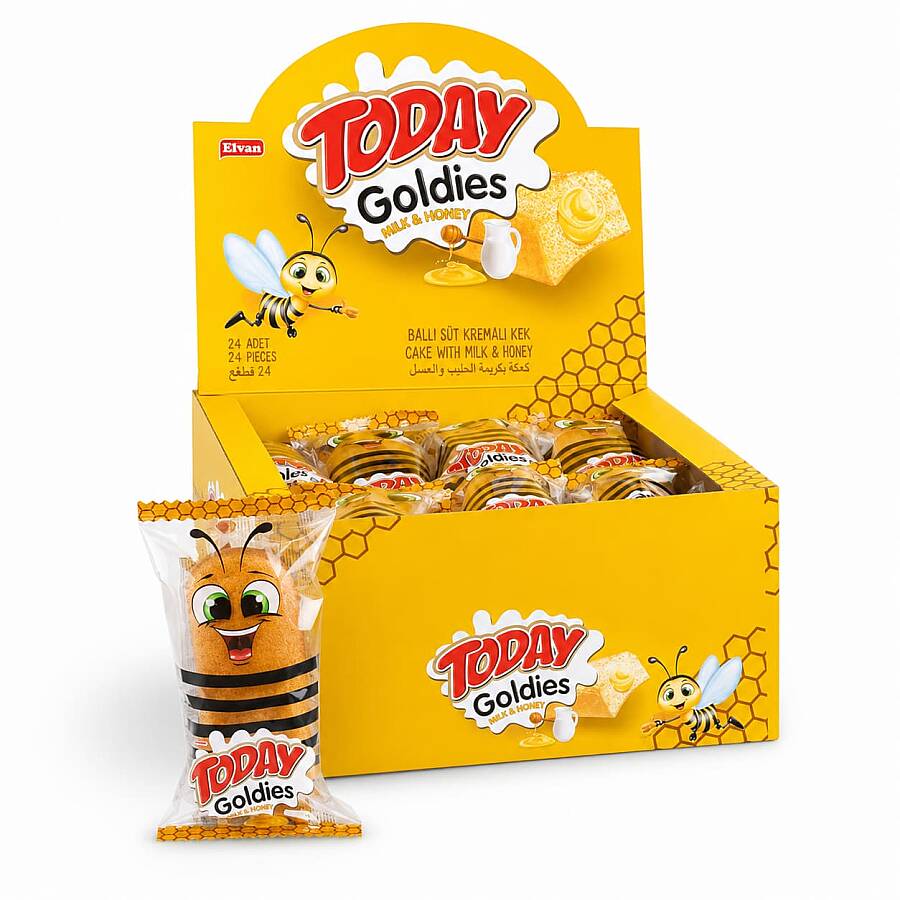  Today Goldies Honey-Milk 35 Gr. 24 pcs (1 Box) - 1