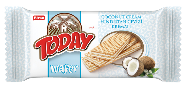Today Hindistan Cevizli Gofret 40Gr. 24'lü (1 Paket) - Today