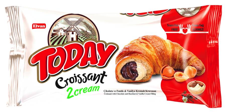 Today Kruvasan Çikolata Vanilyalı 40 Gr.x 20 x 4  (1 Koli)