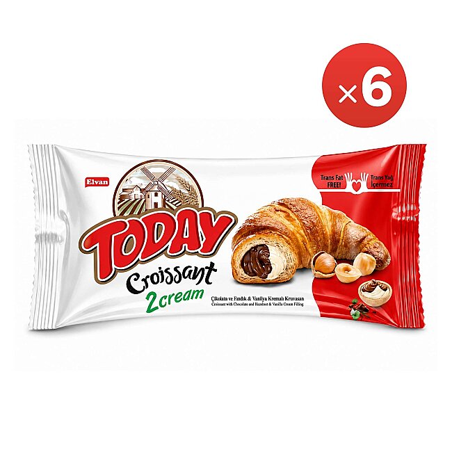 Today Kruvasan Çikolata Vanilyalı 40 Gr. 6 Adet (1 Kutu) - 2
