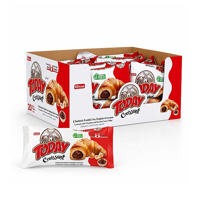 Today Kruvasan Çikolatalı 40 Gr. 20 Adet (1 Kutu) - Today