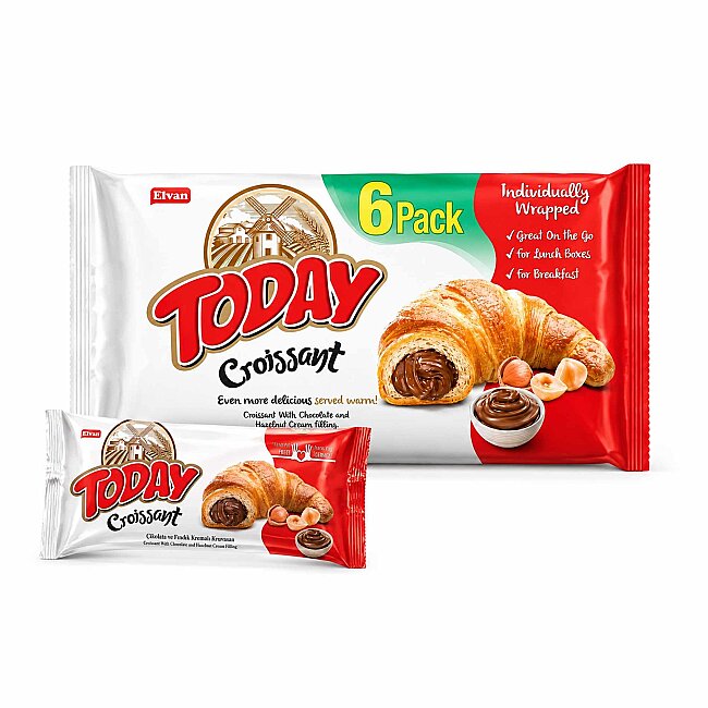 Today Kruvasan Çikolatalı 40 Gr. 6 Adet (1 Kutu) - Today
