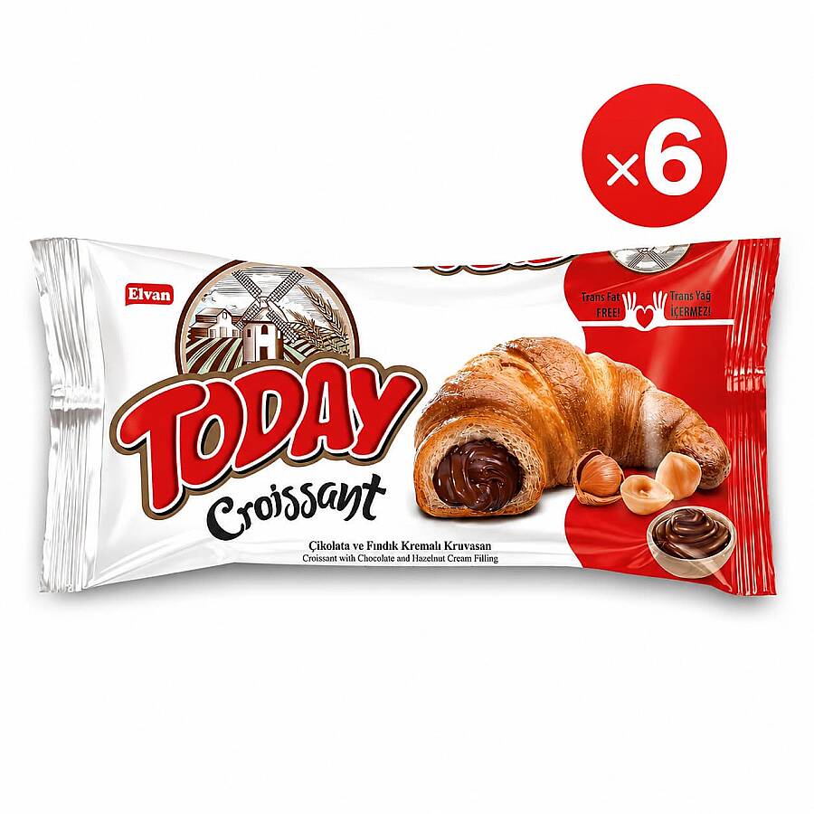 Today Kruvasan Çikolatalı 40 Gr. 6 Adet (1 Kutu) - 2