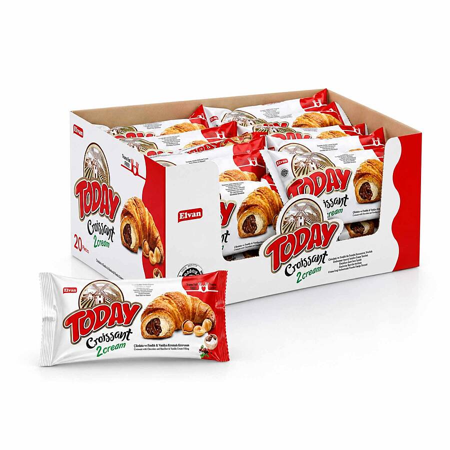 Today Kruvasan Çikolatalı Vanilyalı 40 Gr. 20 Adet (1 Kutu) - 1