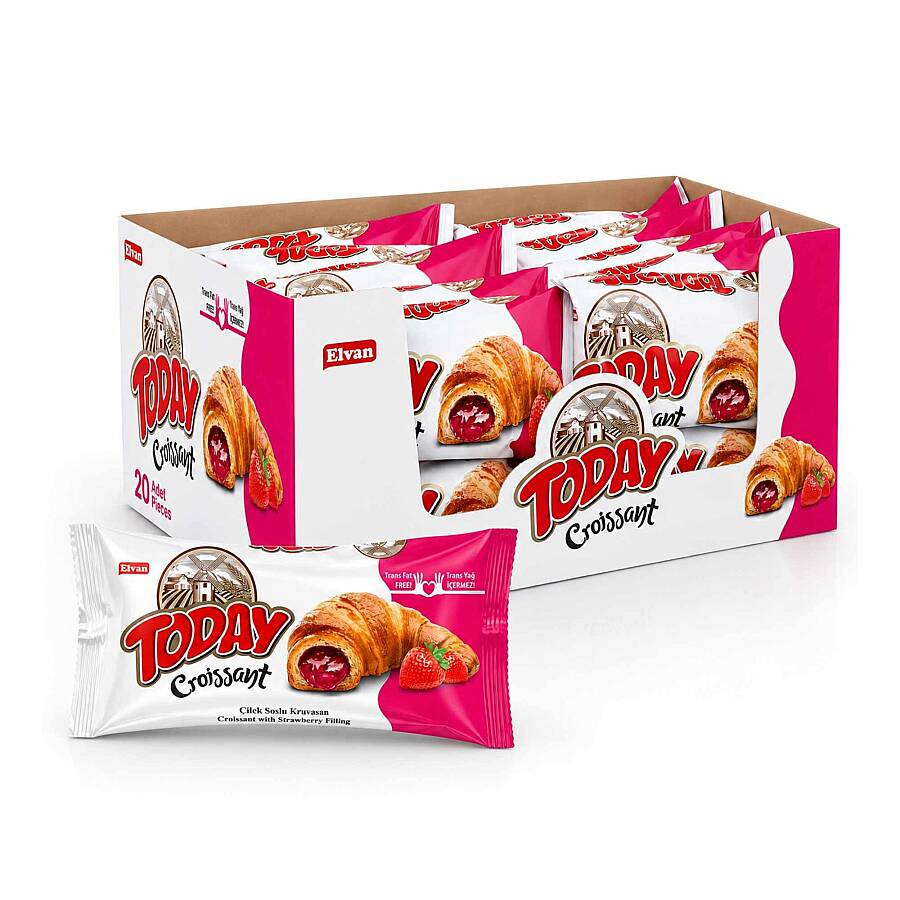 Today Kruvasan Çilekli 40 Gr. 20 Adet (1 Kutu) - 1