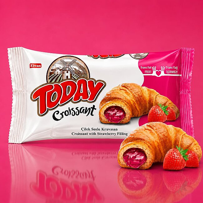 Today Kruvasan Çilekli 40 Gr. 20 Adet (1 Kutu) - 3