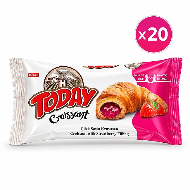 Today Kruvasan Çilekli 40 Gr. 20 Adet (1 Kutu) - 2