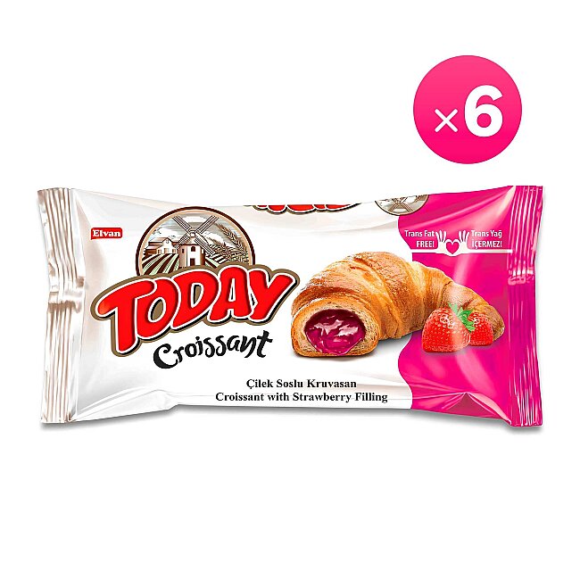 Today Kruvasan Çilekli 40 Gr. 6 Adet (1 Kutu) - 2