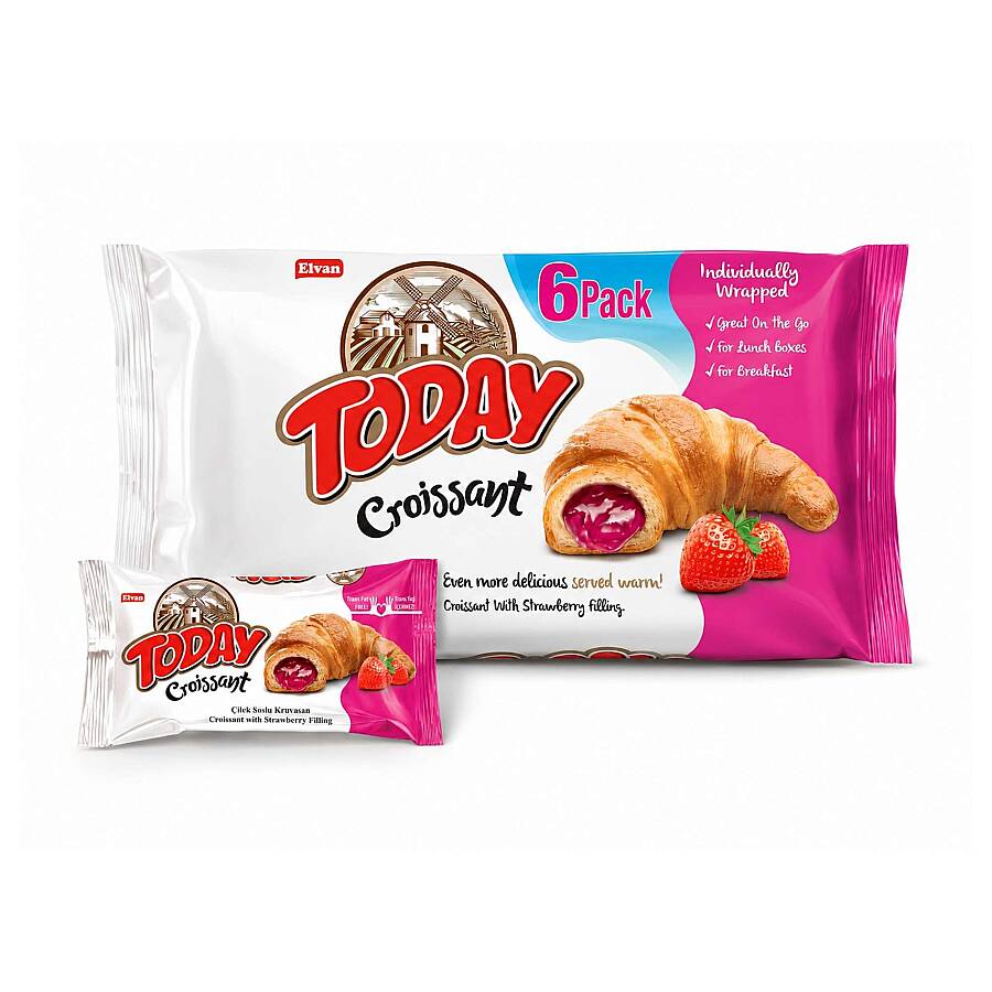 Today Kruvasan Çilekli 40 Gr. 6 Adet (1 Kutu) - 1