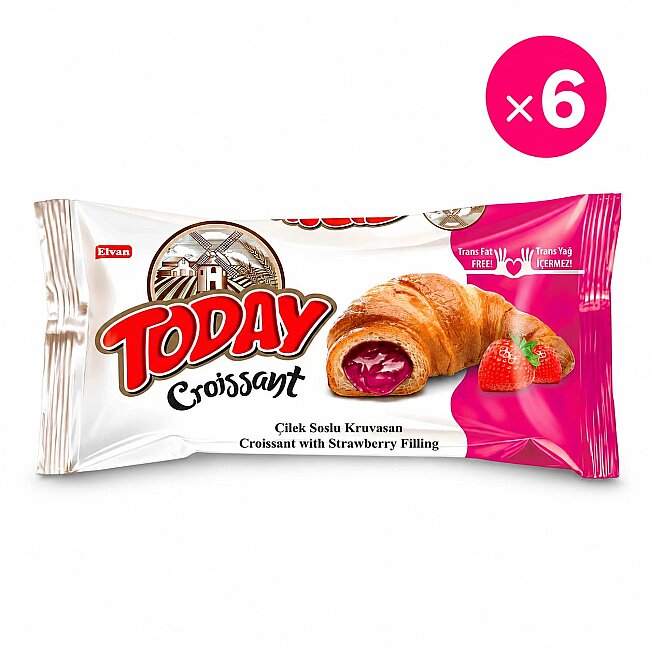Today Kruvasan Çilekli 40 Gr. 6 Adet (1 Kutu) - 2
