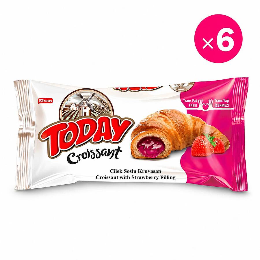 Today Kruvasan Çilekli 40 Gr. 6 Adet (1 Kutu) - 2