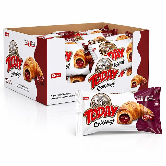 Today Kruvasan Vişneli 40 Gr. 20 Adet (1 Kutu) - Today