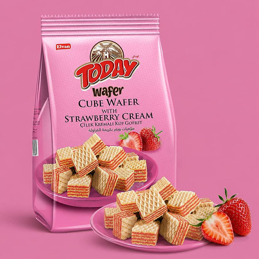 Today Küp Gofret Çilekli 200Gr. (1 Paket) - 2