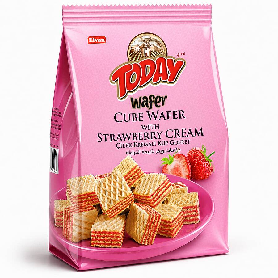 Today Küp Gofret Çilekli 200Gr. (1 Paket) - 1