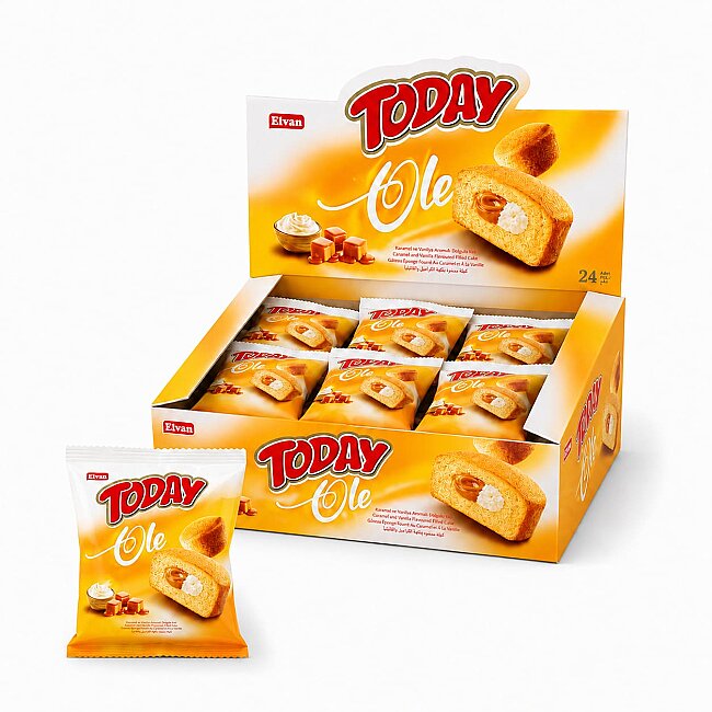 Today Ole Karamel ve Vanilyalı Kek 35 Gr. 24 Adet (1 Kutu) - Today