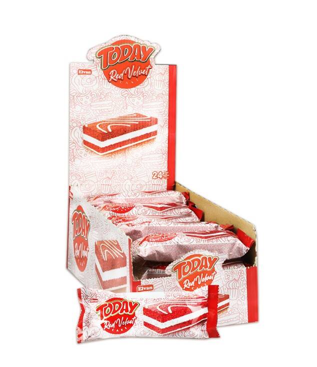 Today Red Velvet Kek 40 Gr. 24 Adet (1 Kutu) - 1