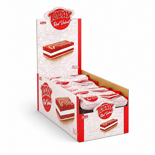 Today Red Velvet Kek 40 Gr. 24 Adet (1 Kutu) - 3