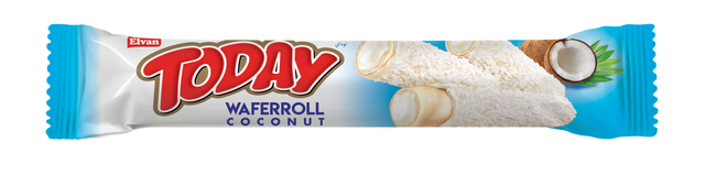 Today Roll Beyaz Kaplamalı Hindistan Cevizli Gofret 180 Gr. (1 Paket) - 2