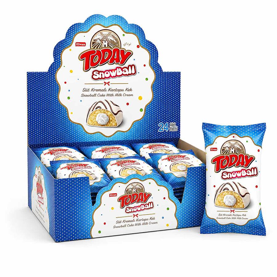 Today Snowball Sütlü Kek 35 Gr. 24 Adet (1 Kutu) - 1