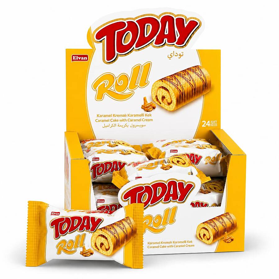 Today Swiss Roll Karamel Kek 35 Gr 24 Adet (1 Kutu) - 1