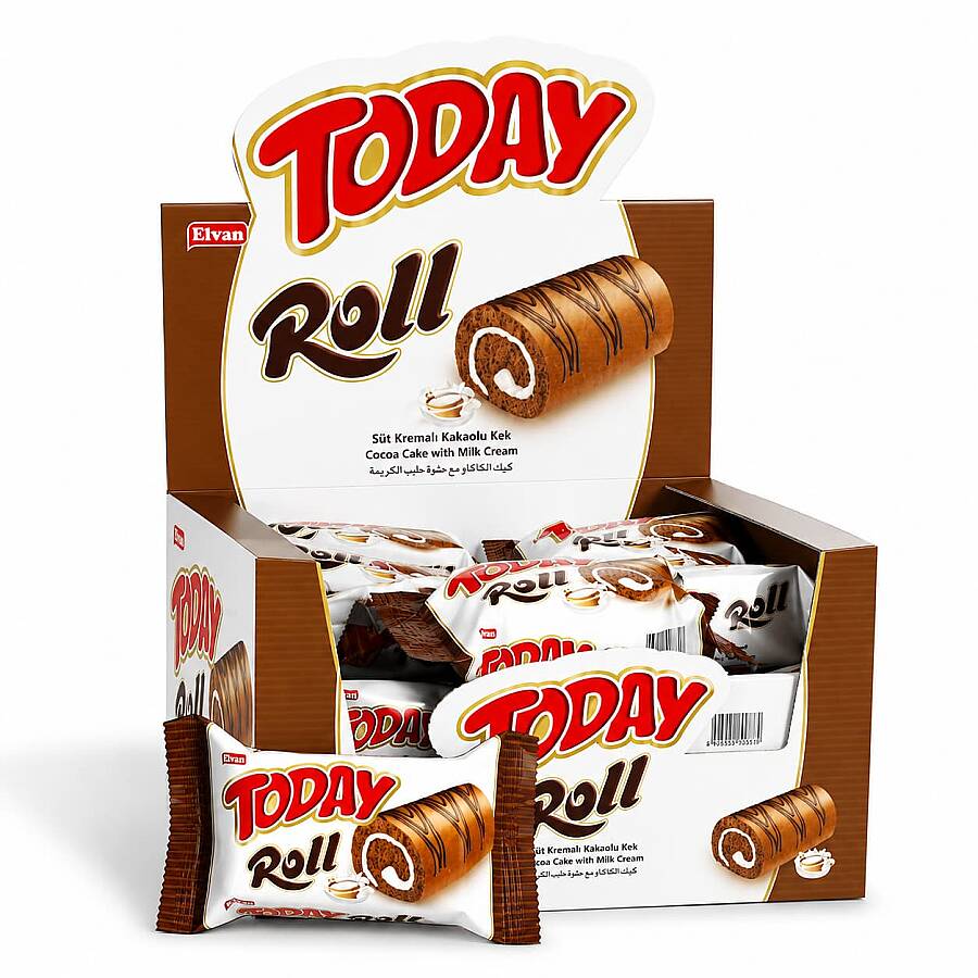 Today Swiss Roll Süt Kremalı Kek 35 Gr. 24 Adet (1 Kutu) - 1