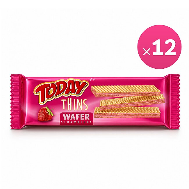 Today Thins Gofret Çilekli 65 Gr. (12 Adet) - Today
