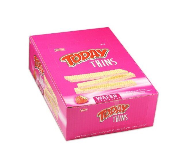 Today Thins Gofret Çilekli 65Gr. 24 Adet ( 1 Kutu ) - 3