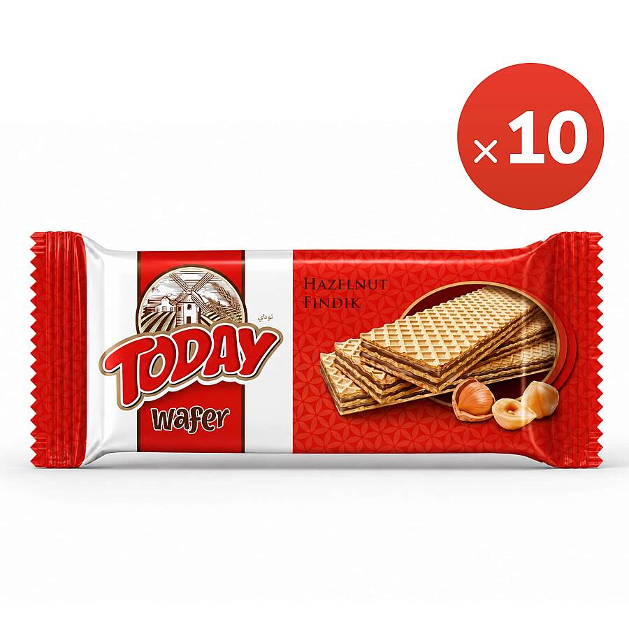 Today Wafer 130 Gram Hazelnut (10 Pieces) - 1