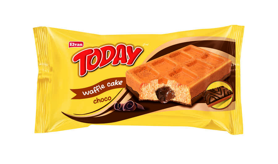 Today Waffle Kek Kakaolui 40Gr. 24 Adet (1 Kutu) Waffle Elvan