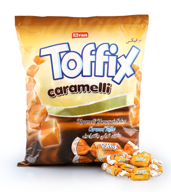 Toffix Caramel Candy 1000 Gr. (1 Bag) - Elvan