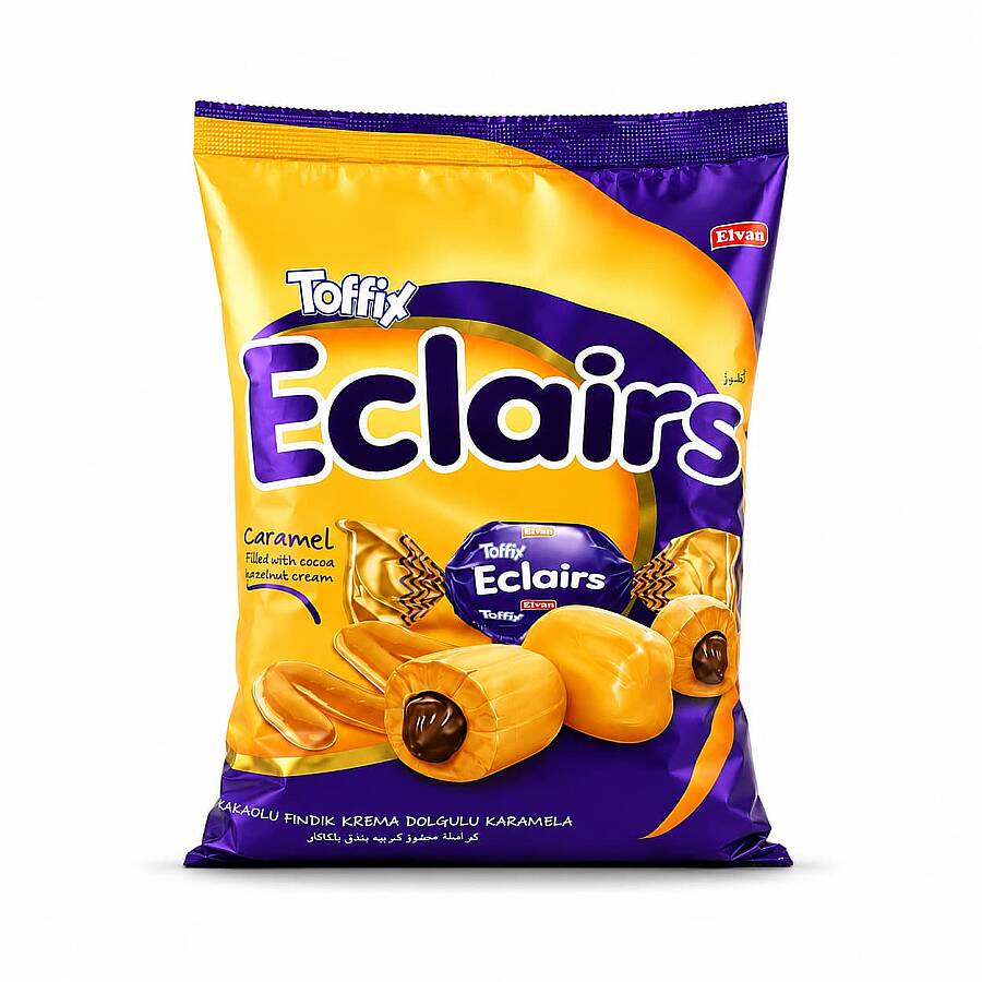 Toffix Eclairs Kakaolu Şeker 1000 Gr. (1 Poşet) - 1