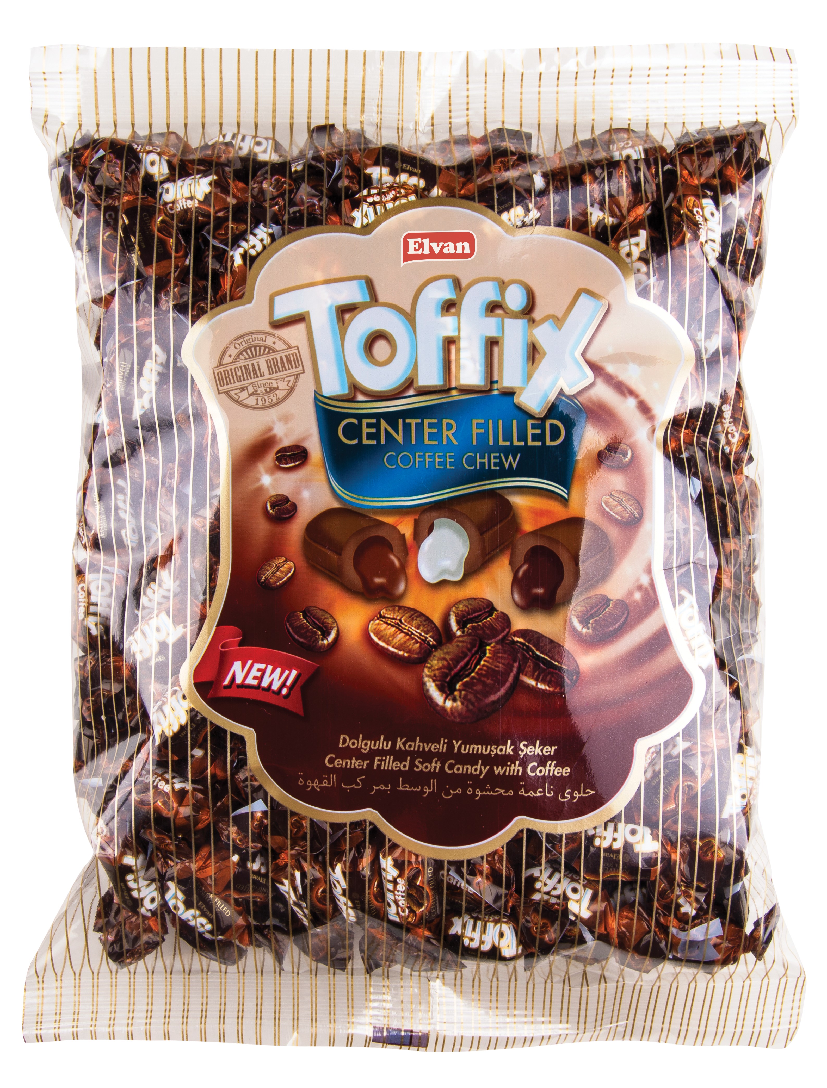 Toffix Kahveli Şeker 1000 Gr. Poşet 8 Adet (1 Koli)