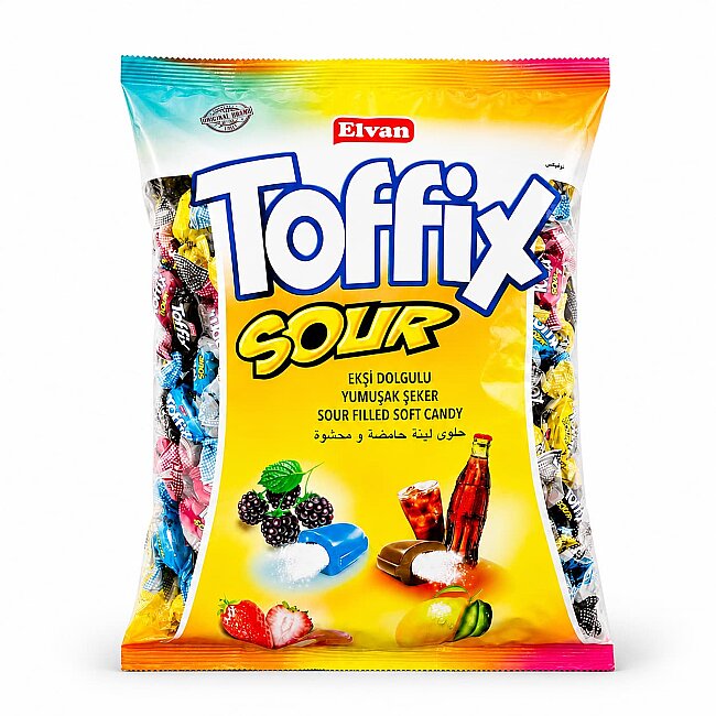 Toffix Sour Mix Şeker 1000 Gr. (1 Poşet) - Toffix