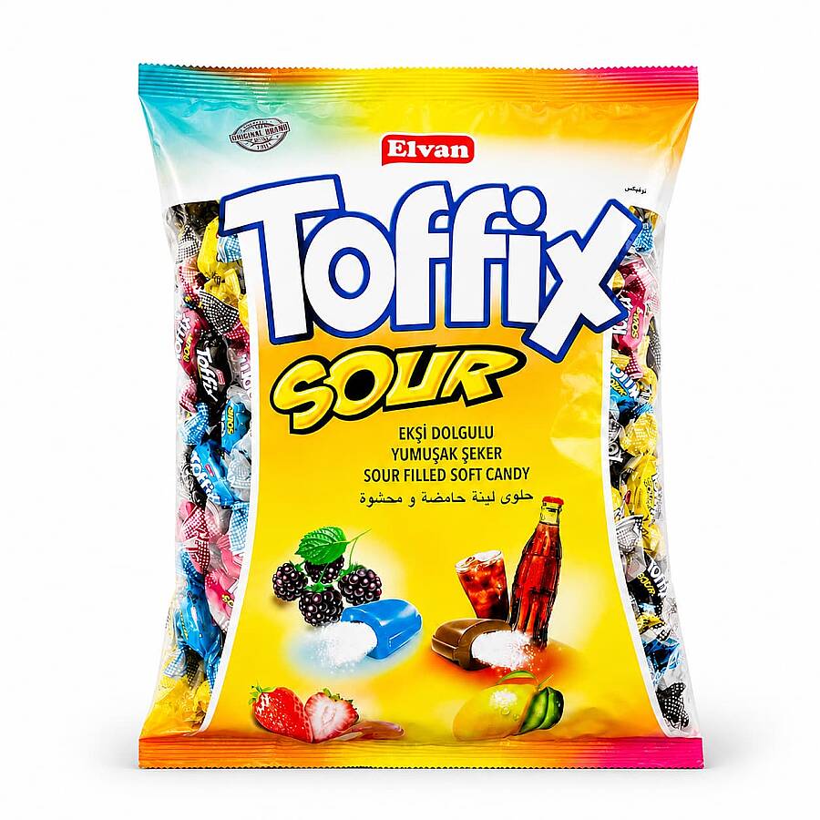Toffix Sour Mix Şeker 1000 Gr. (1 Poşet) - 1