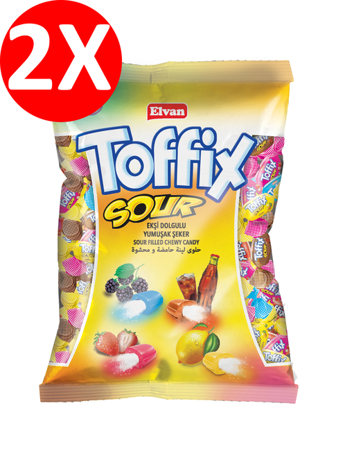Toffix Sour Mix Şeker 300 Gr. 2 Li Paket - Toffix