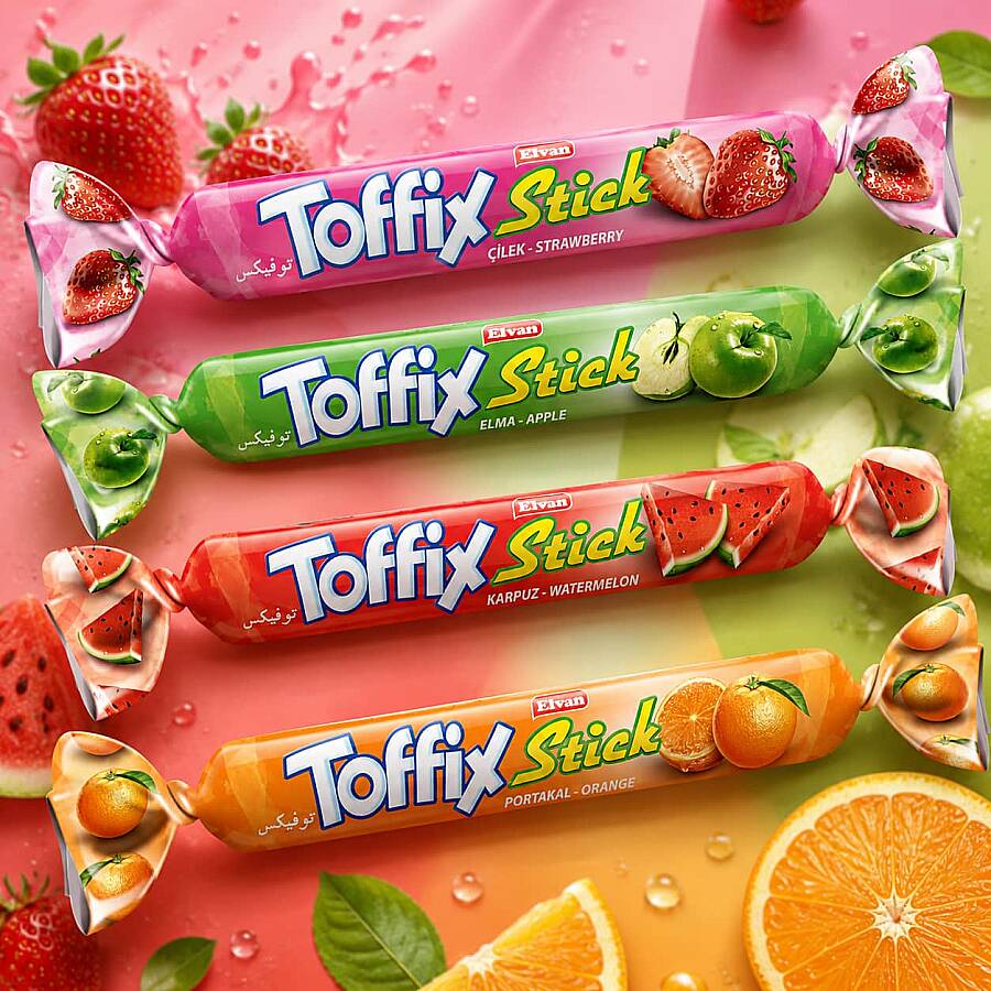 Toffix Stick Fruit Mix Candy 800 Gr. (1 Bag) - 4
