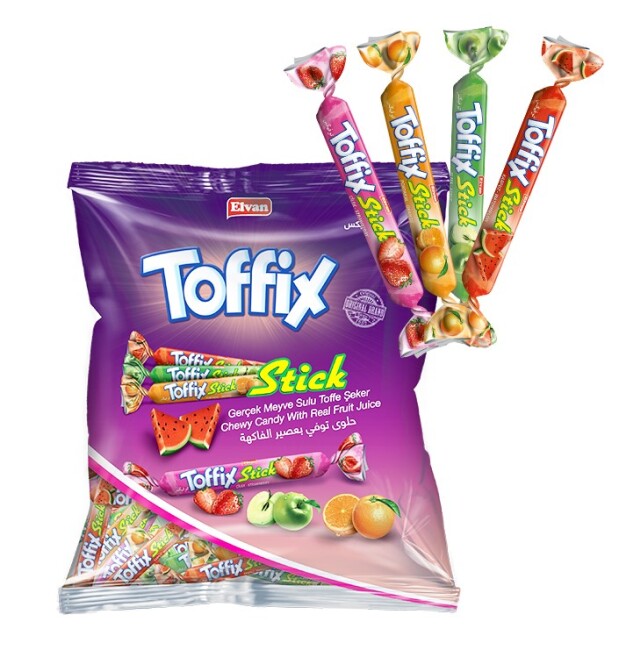 Toffix Stick Fruit Mix Candy 800 Gr. (1 Bag) - Elvan
